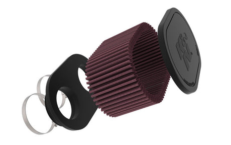 Universal 2-1/8in Dual FLG 6-1/4 X 4inOD 3inH Universal Clamp-On Air Filter - View 3 | Dirty Garage