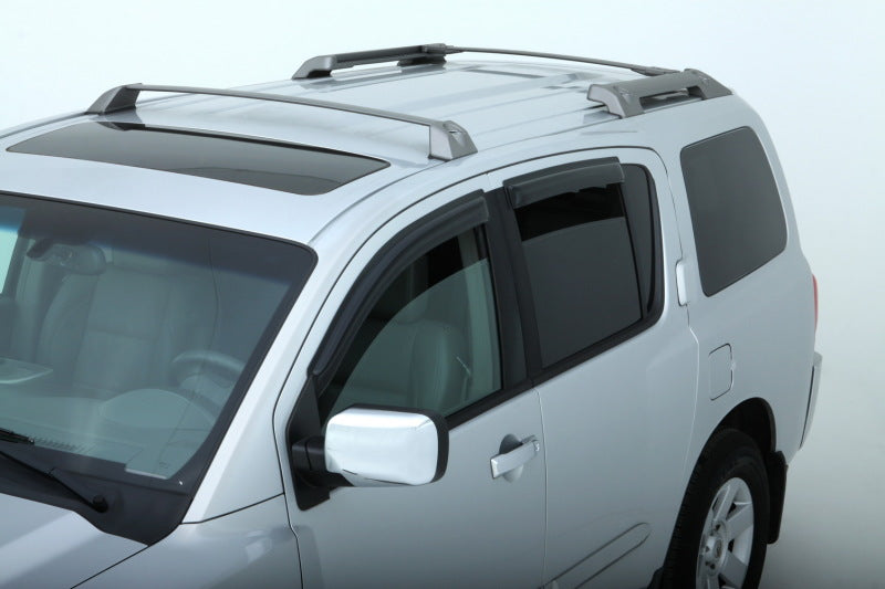 2004-2015 Armada Ventvisor Outside Mount Window Deflectors Smoke 4-Piece - View 3 | Dirty Garage
