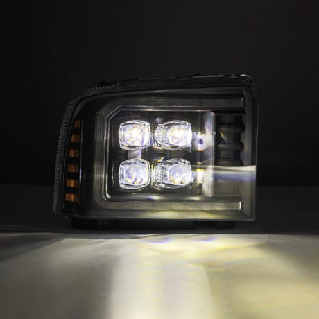 2005-2007 Super Duty Nova-Series LED Projector Headlight Black Sequential Signal Smooth Body DRL - View 2 | Dirty Garage