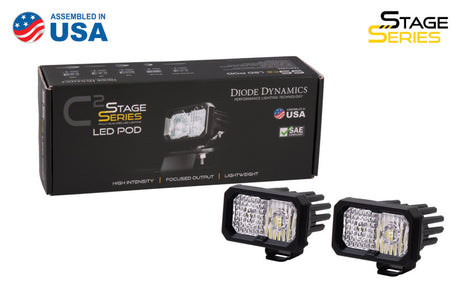 Universal Stage Series 2" Sport White Combo Standard ABL LED Pods - View 4 | Dirty Garage