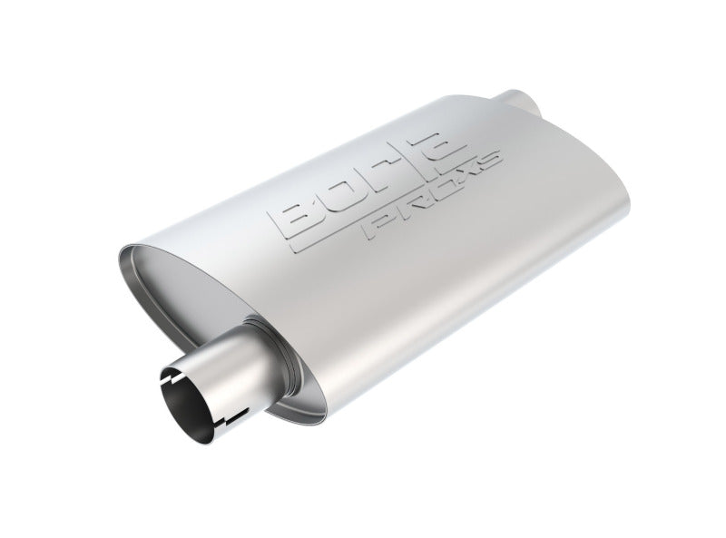 Borla Universal Pro-XS Oval 2.25in Inlet / Outlet Offset Notched Muffler | Dirty Garage