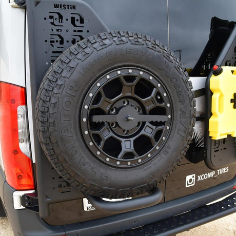 2019-2026 Mercedes-Benz Sprinter XTS Rear Bumper Tire Carrier - Textured Black - View 2 | Dirty Garage