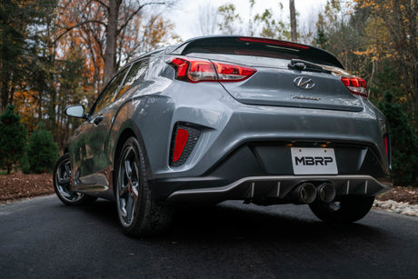 2019-2026 Veloster Turbo Cat Back T304 Stainless Carbon Fiber Tip - View 4 | Dirty Garage