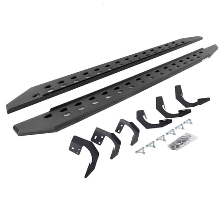 2019-2022 Ram 1500 CC 4-Door Black RB20 Slim Running Boards Kit | Dirty Garage