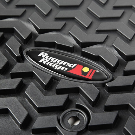 Rugged Ridge Floor Liner Front Black 2007-2018 Jeep Wrangler Unlimited JK 4 Dr - View 5 | Dirty Garage