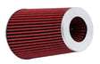 Universal Air Filter Chrome Round Tapered Red -4in Flange ID x 1.125in Flange Length x 5.5in H | Dirty Garage