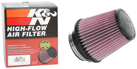 Universal Clamp-On Air Filter 4in FLG/6-1/2in B/4-1/2in T/6in H - View 3 | Dirty Garage