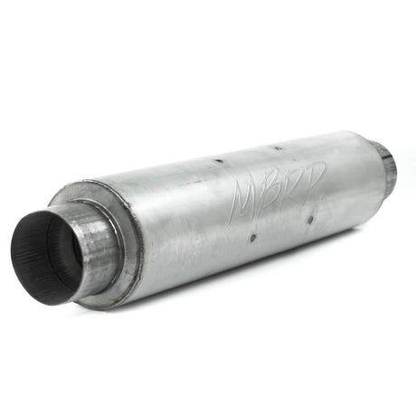 Universal Quiet Tone Muffler 4" Inlet Outlet 24" Body 6" Dia 30in Overall Aluminum - View 2 | Dirty Garage