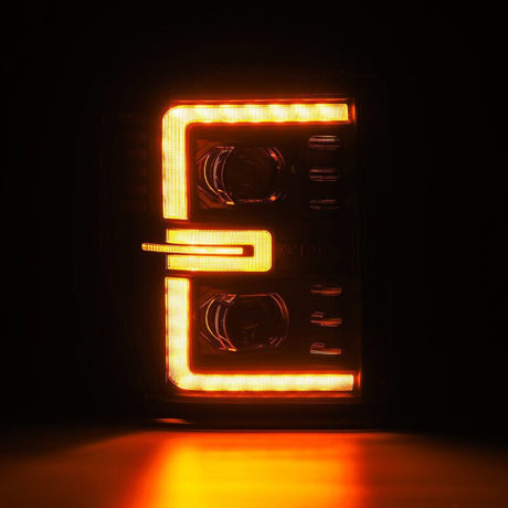 2008-2010 Super Duty Luxx-Series LED Projector Black Headlights Active Light Sequential Signal - View 2 | Dirty Garage
