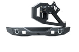 Rugged Ridge 07-18 Jeep Wrangler (JK/JKU) XOR Rear Bumper w/Swing Out Tire Carrier - Tex. Blk - View 3 | Dirty Garage