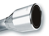 Borla 2.5in Inlet 4.5in Round Rolled Angle Cut Phantom X 7.75in Long Embossed Universal Exhaust Tips | Dirty Garage