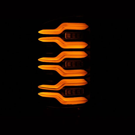 2014-2018 GM HD Luxx-Series LED Tail Lights Alpha Black Active Light Sequential Signal - View 2 | Dirty Garage