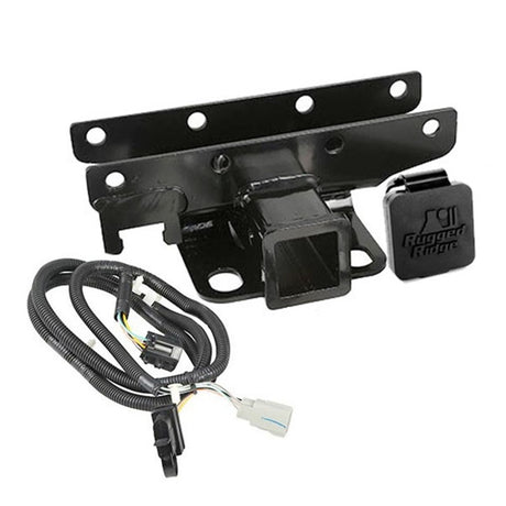 Rugged Ridge Receiver Hitch & Wiring Kit RR Logo 07-18 Jeep Wrangler JK | Dirty Garage