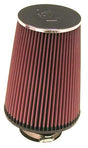 Universal Chrome Round Tapered Air Filter 3in FlangeID/6in Base OD/4.5in Top OD/8in Height | Dirty Garage