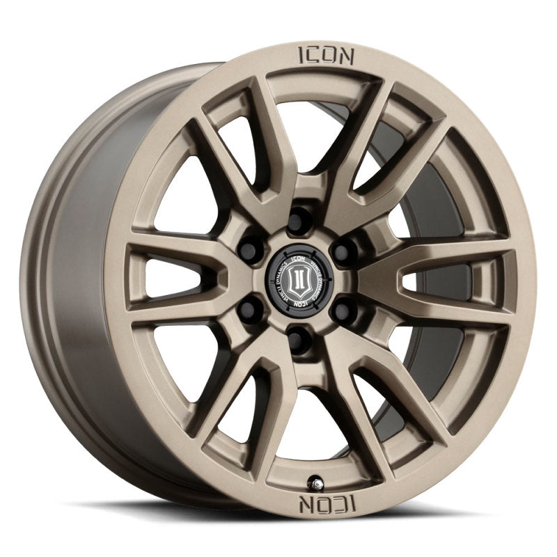 Universal Vector 6 17x8.5 6x5.5 0mm Offset 4.75" BS 106.1mm Bore Bronze Wheel | Dirty Garage