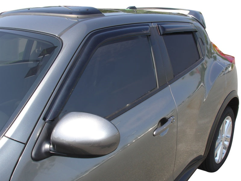 2010-2018 Juke Ventvisor Outside Mount Window Deflectors Smoke 4-Piece | Dirty Garage