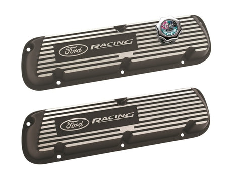 Universal Black Satin Valve Covers Racing EFI - View 3 | Dirty Garage