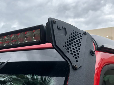 Go Rhino 18-20 Jeep Wrangler JL/JLU/Gladiator JT XE Windshield Light Bar Mount - 50in Single Row - View 15 | Dirty Garage