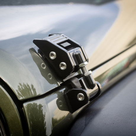 Rugged Ridge 07-18 Jeep Wrangler JK Black Hood Catches - View 4 | Dirty Garage