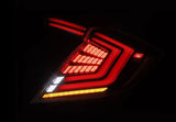 2016-2021 Civic Hatchback Type-R FK8 Nova-Series LED Tail Lights Black Pair - View 3 | Dirty Garage