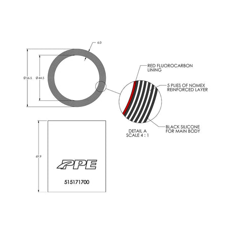 PPE Universal 1.75" X 2.75" L 5MM 4 Ply Coupler 515171700