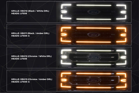 Morimoto 2020-2022 Superduty XBG LED Grille Chrome White DRL XBG12