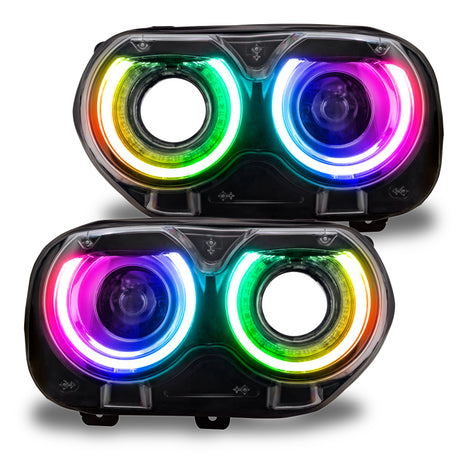 2015-2021 Challenger RGB+W Headlight DRL Upgrade Kit ColorSHIFT+W - View 2 | Dirty Garage