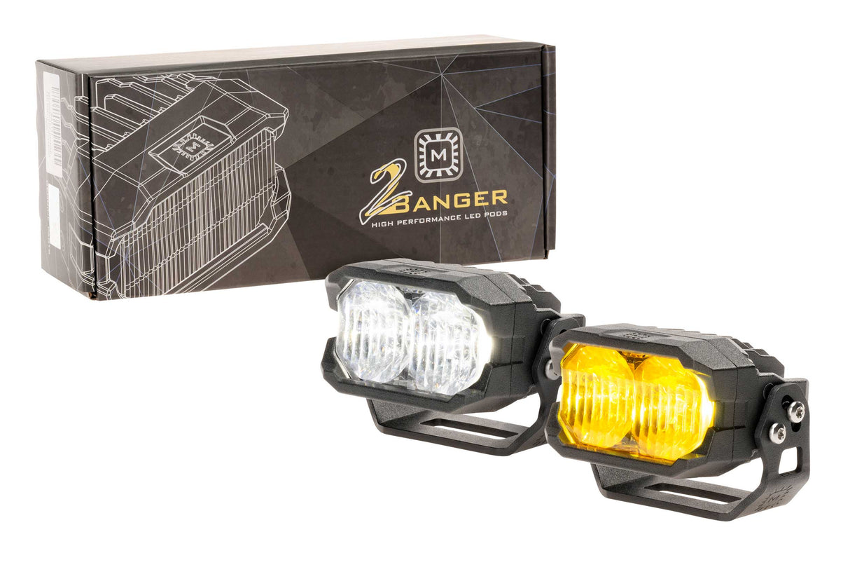 Universal Morimoto 2Banger NCS LED Pod Combo Yellow Pair | Dirty Garage