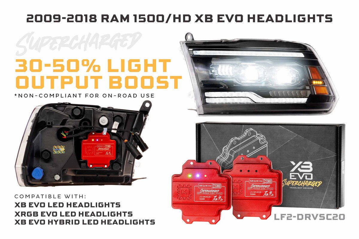 2009-2018 Ram HD XB Evo Hybrid Headlights Set (LF2-520Y)