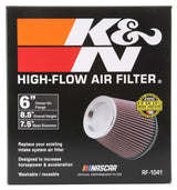 Universal Round Tapered Universal Air Filter 6 inch Flange 7 1/2 inch Base 5 inch Top 7 1/2 inch Height - View 10 | Dirty Garage