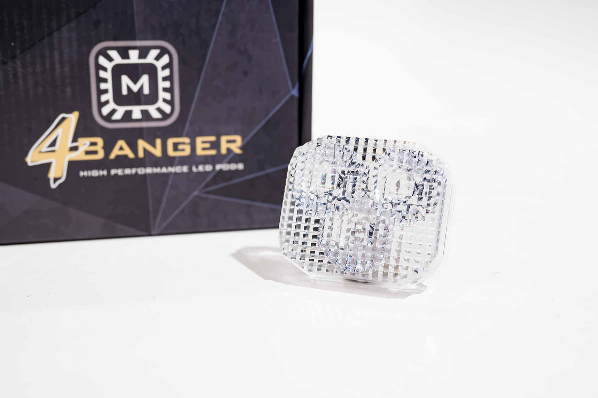 Universal 4Banger White Flood Lens Only | Dirty Garage