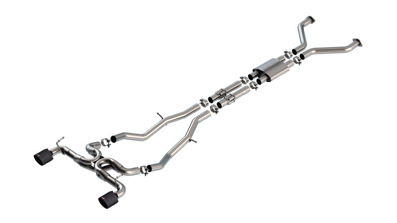Borla 22-24 Nissan Z 2.5in ATAK Cat Back Exhaust 4.5in Tip - Carbon Fiber Black Anodized | Dirty Garage