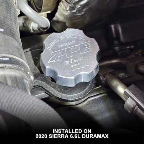 Universal 6.6L/3.0L Duramax Billet Aluminum Engine Oil Filler Cap - View 5 | Dirty Garage