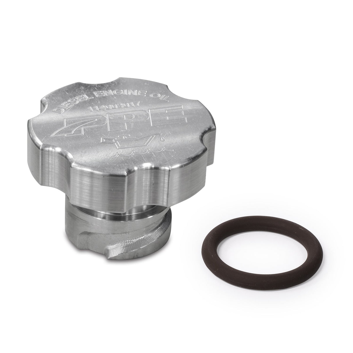 Universal 6.6L/3.0L Duramax Billet Aluminum Engine Oil Filler Cap - View 2 | Dirty Garage