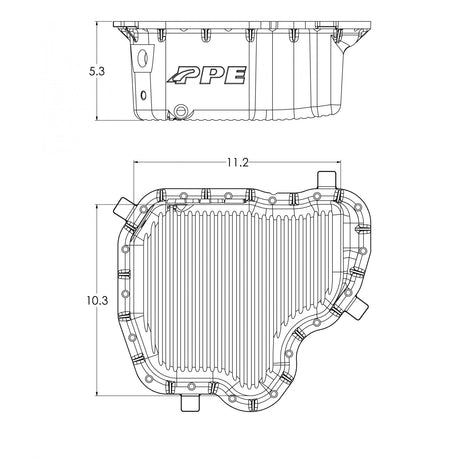 2011-2016 Deep Engine Oil Pan Raw 18 Hole - View 10 | Dirty Garage