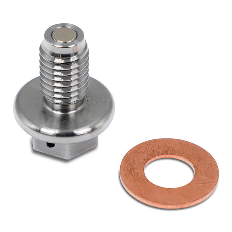 2017-2023 12mm Billet Hardened Stainless Steel Neodymium Magnetic Drain Plug for OEM Engine Oil Pan - View 3 | Dirty Garage