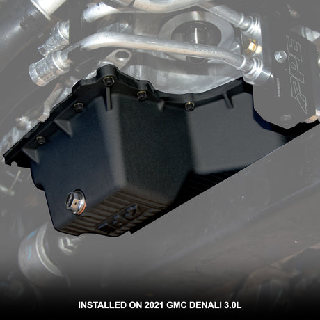 Universal Deep Engine Oil Pan 2020+ 1500 3.0L Diesel - Black - View 4 | Dirty Garage