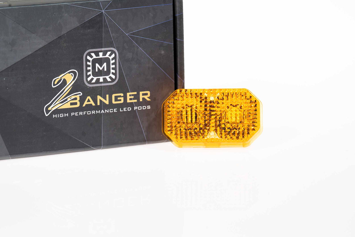 Universal 2Banger Yellow Flood Lens Only | Dirty Garage