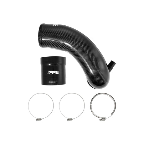 Universal Turbo Inlet 2004.5-2005 6.6L Duramax LLY - Zilla Carbon Fiber Weave - View 6 | Dirty Garage
