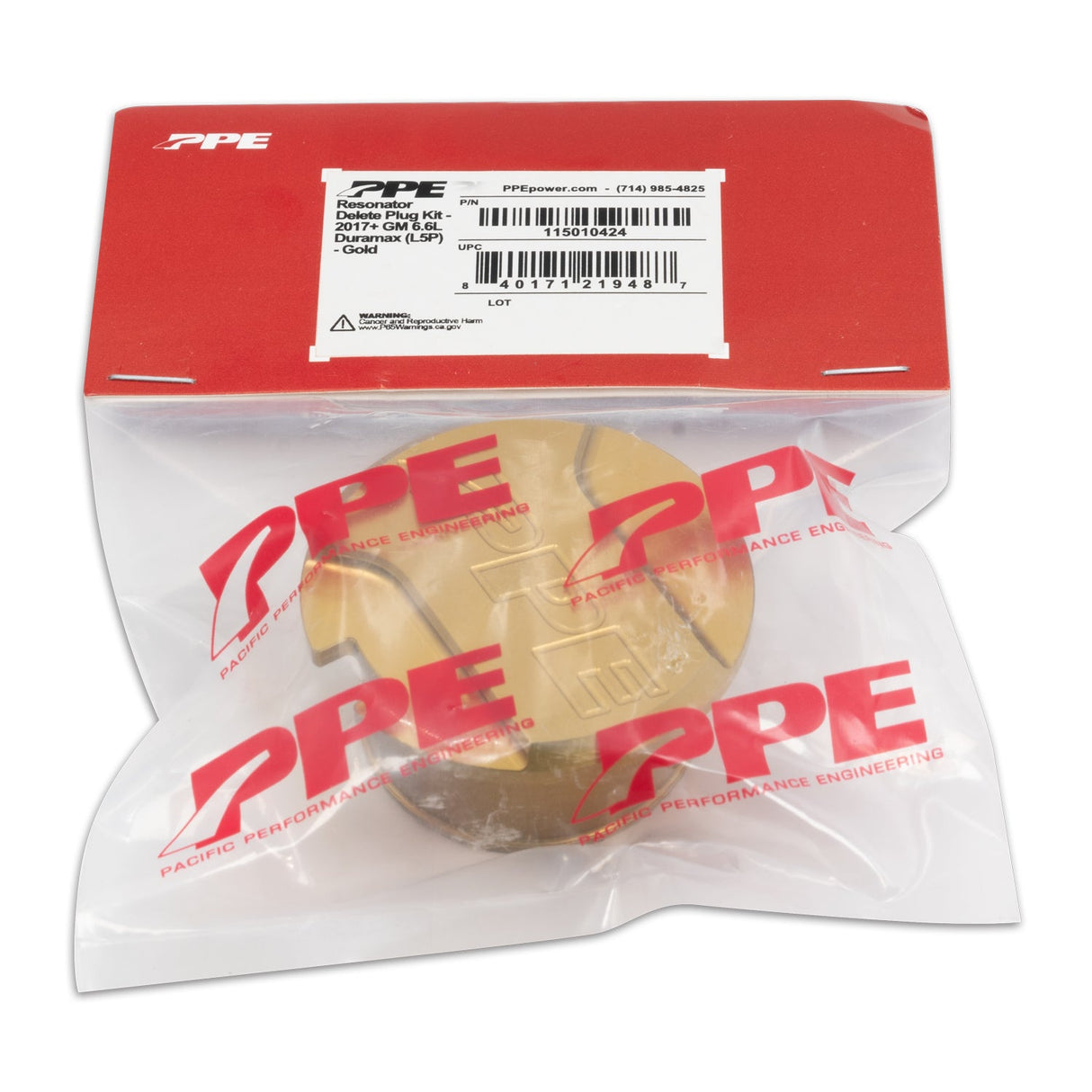 2017-2023 6.6L Duramax Resonator Delete Plug L5P Gold - View 5 | Dirty Garage