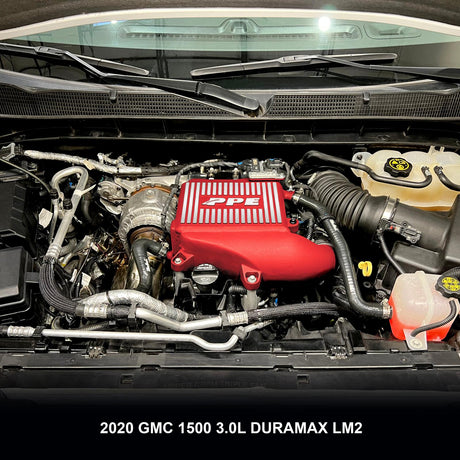 2020-2023 3.0L Duramax LM2, LZO Air-To-Water Intercooler Kit Red - View 5 | Dirty Garage