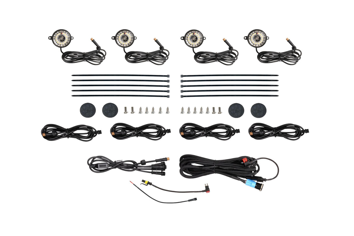Universal Morimoto Rock Light Kit White LED 4 Pack | Dirty Garage