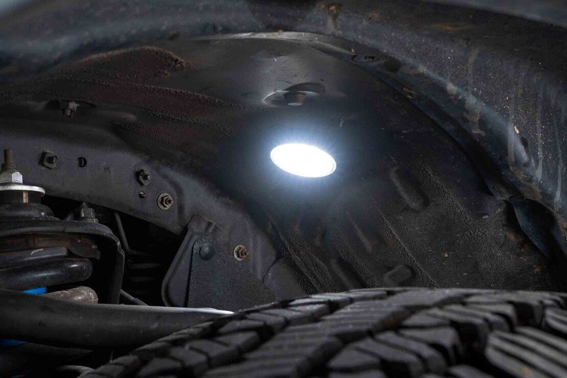 Universal Morimoto RGB Puck Rock Light Single - View 3 | Dirty Garage