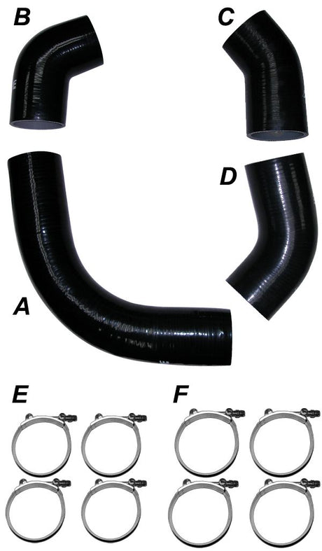 2001-2001 LB7 2001 Silicone Hose And Clamp Kit Black | Dirty Garage