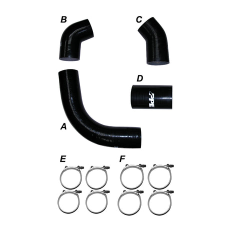 2002-2004 LB7 Silicone Hose And Clamp Kit Black - View 2 | Dirty Garage