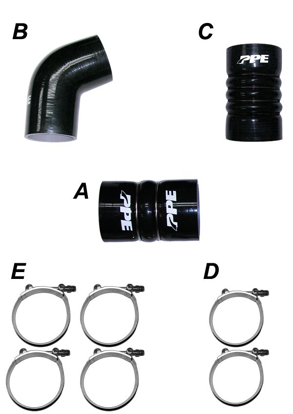 2006-2010 LBZ/LMM Silicone Hose And Clamp Kit Black | Dirty Garage