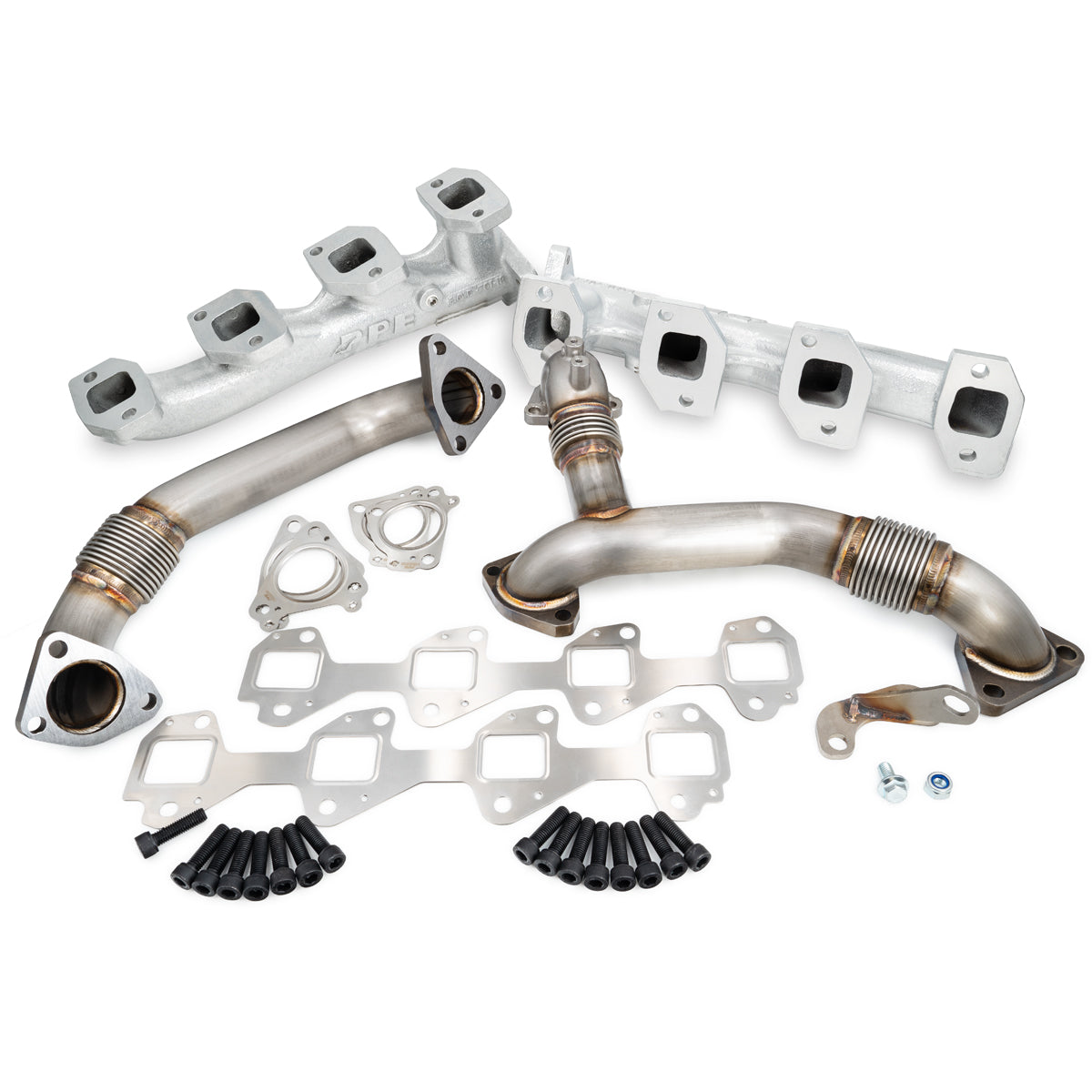 Universal Manifolds and Up-Pipes Y Pipe LML - Silver | Dirty Garage