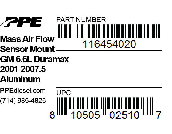 2001-2007 LBZ/LLY/LB7 Mass Airflow Sensor Block Weld On Aluminum - View 3 | Dirty Garage