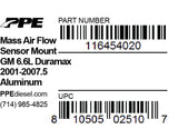 2001-2007 LBZ/LLY/LB7 Mass Airflow Sensor Block Weld On Aluminum - View 3 | Dirty Garage