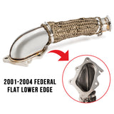 2001-2004 6.6L DURAMAX THREE-INCH 304 STAINLESS STEEL DOWN PIPES - View 3 | Dirty Garage